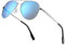 LOJUDI Pilotenbrille Polarisiert Sonnenbrille für Herren Damen Fliegerbrille Piloten Retro mit UV400 Schutz (Silber/Blau verspiegelt)