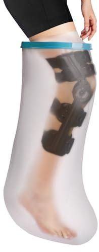 Volles Bein Duschschutz, Verbandschutz Wasserdicht Erwachsene Für Gebrochener Zeh, Knöchel, Brennen, Wiederverwendbar Gips Duschschutz Bein Halten Sie Wunden und Verbände Während des Badens Trocken