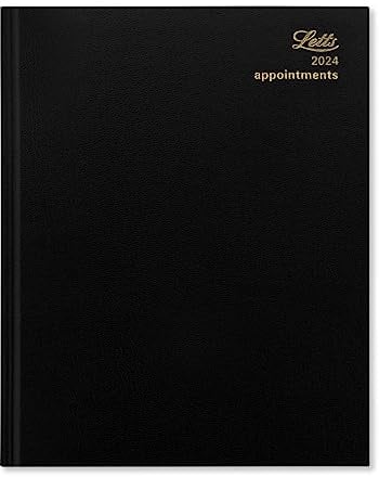 Letts Standard Quarto Wochenansicht, 2024, Schwarz