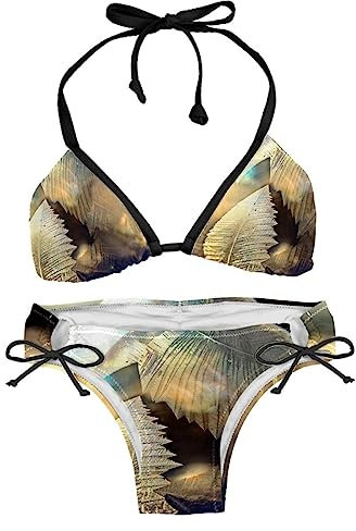 suojapuku Bikini Set für Damen,Zweiteiliger Badeanzug,Blasenblatt-Wasserball,Damen Bikini Sets