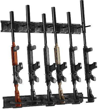 VEVOR Waffenregal zur Waffenaufbewahrung, 6 Gewehre Gewehrhalter Waffentresor-Zubehör für Gewehre & Schrotflinten, Waffenhalter im Waffenschrank, Schrotflinten-Gewehrauflage 81,6 kg Gewichtskapazität