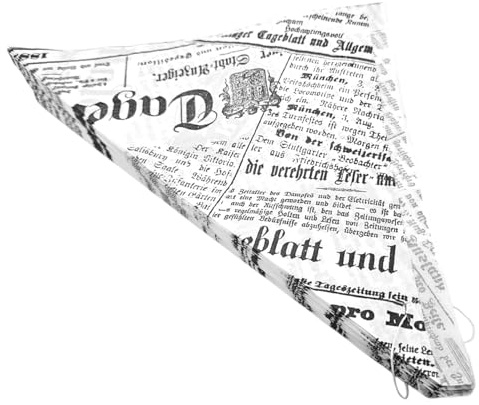 Spitztüten 100 Stück Newspaper | Für 250gr. Süßigkeiten | für Popcorn und gebrannte Mandeln | Candybar | Hochzeit | Kindergeburtstag | Bonbontüten | Mandeltüten (100)