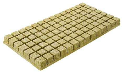 GREEN24 98 Steinwollewürfel Anzuchtblock 36x36x40mm zusammenhängend - Steinwolle für Pflanzenanzucht und Hydroponik - Für Samen, Saatgut und Stecklinge