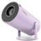 LQWELL® Projector, Mini Projector, Supports 5G Wifi & BT5.0, Automatic Keystone, 220 Degree Angle, 130 Inch Display for Phone/PC/Lap/Xbox/Stick, 4K Home Cinema Projector, Purple (No Android OS)
