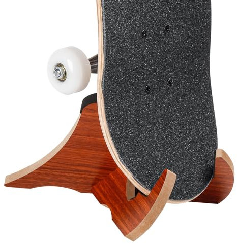 Aolabela Skateboard-Ständer, Skateboard-Halterung, Skateboard-Organizer, Platzsparend, Personalisierbar, Holz