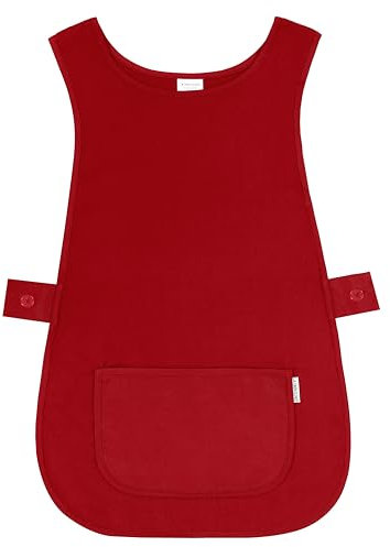 LINEN CLOSET Womens Tabards with Pockets for Men Ladies Cleaning Catering Chef Kitchen Aprons Unisex Hygea Tabard Apron Work Tabards