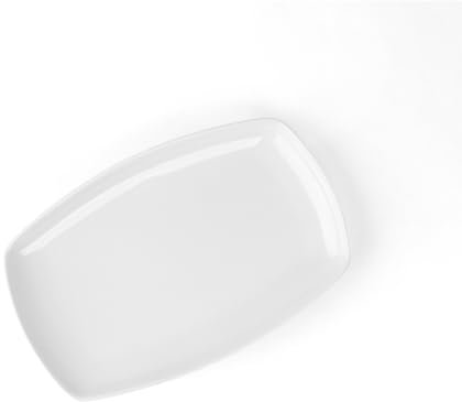 Holst Porzellan FD 425 Lot de 2 assiettes en porcelaine 25 x 16 cm Fine Dining Blanc 25 x 19 x 1,8 cm