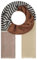 Majea - schmal geschnittenes Damen-Halstuch, dünner Schal, feines Halstuch, sommerlicher Damenschal, Damen Stola (880060) (camel 3)