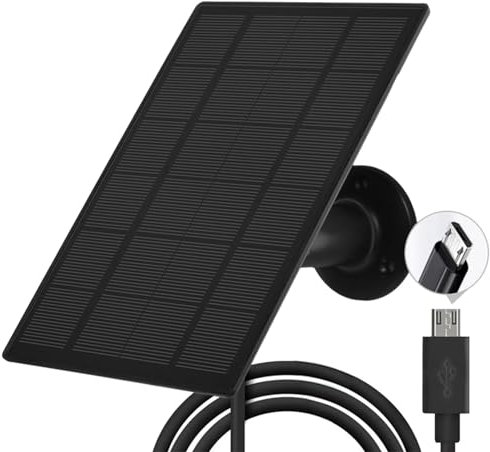 Solar Panel For Security Camera | 3W IP66 Waterproof Solar Panel For Security Camera, Solar Panel With 360° Adjustable Security Mount - USB Solar Panel For DC 5V Outdoor Rechargeable Battery Camera,
