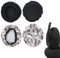 4 Pezzi Copri Cuffie Lavabile,cuscinetti cuffie,copri cuffie universali,Adatte per Cuffie da 9 A 10,5 Cm, Riutilizzabili,Antipolvere, Copri Auricolari in Tessuto Fodere Elastiche (Mimetico, Nero)