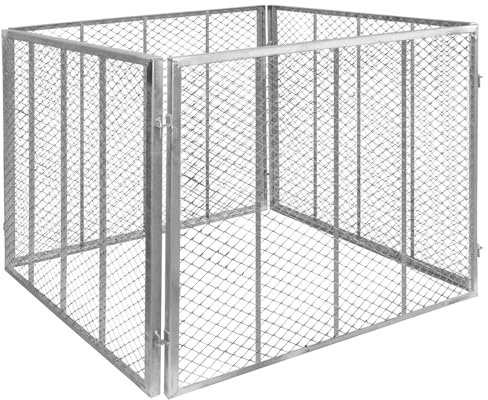 Komposter Stahl verzinkt Kompost Metallkomposter Kompostbehälter Kompostgitter 100 x 100 x 80 cm Garten Gitter Kompost Kompostierer V2Aox