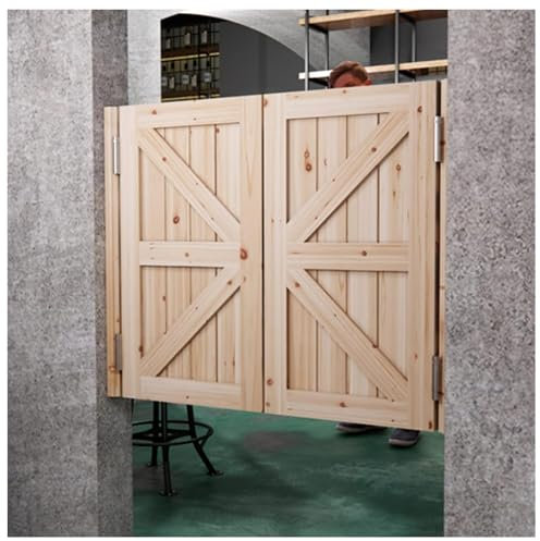 Saloontüren Türgang Flur Schwingtür Cafe-Türen, Massivholz-Pendeltür Mit Automatisch Schließenden Scharnieren,Badezimmer Trennwände Dekoration,140X90cm55X35.4in