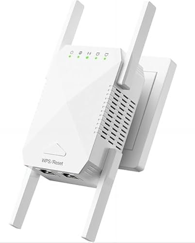 Ripetitore WiFi 1200Mbps Wifi Estensore e Access Point Wireless Utilizzato per Estendere La Copertura Di Rete Porta Amplificatore Wifi Supporta di rete a 2,4GHz Modalità Ripetitore/AP Signal (Bianco)