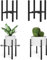 LOPYXBR 2 PCS Plant Stands Indoor, Adjustable Plant Stand, Black Planter with Anti-slip Mat, Plant Pot Stand Indoors with Discs, Plants Stands for Indoor Outdoor(Adjustable Width 24-38CM)