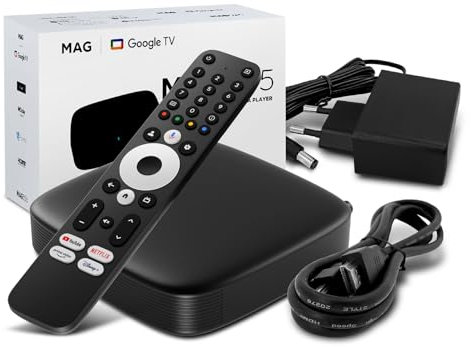 MAG 555 IPTV Set Top Box 2GB RAM Android 4K UHD HEVC h.265 Bluetooth 5.0 WLAN integriert