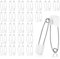 Nogeqi 50 Stück Sicherheitsnadeln Groß Baby 40mm, Weiß Windelnadeln, Kunststoff Sicherheitsnadel Klein, Windelnadel Safety Pins mit Sicherheitsverschluss Verschluss Verriegeln