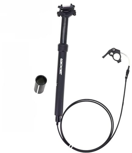 Absenkbare Sattelstütze Gefedert 27,2/28,6/30,0/30,4/30,8/31,6/33,9mm, Fahrradsattelstütze Hubdrahtsteuerung Höhenverstellbares Hydraulisches Sattelrohr für Mountainbike