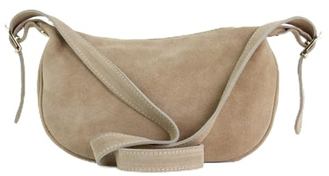 lePelou Wildleder Handtasche, kleine Wildleder Umhängetasche mitverstellbarem Schultergurt, Crossbody Tasche, kleine Handtasche aus Veloursleder