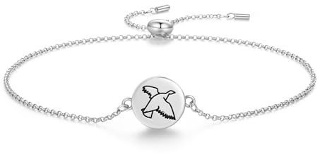 Inuit Aqiggiq Armband, Ptarmigan, Totem-Symbol, spirituelles Siegel-Armband, 925er-Sterlingsilber, verstellbare Kette, feiner Schmuck für Damen