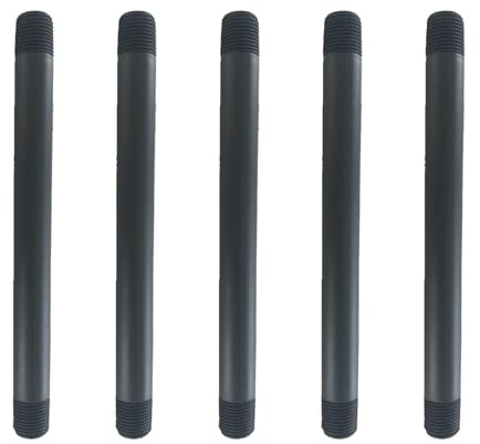 5 Pcs Sprinkler Head Riser Extension 1/2 Inch MPT PVC Double Male Thread Connector for Lawn Irrigation System (12inch)