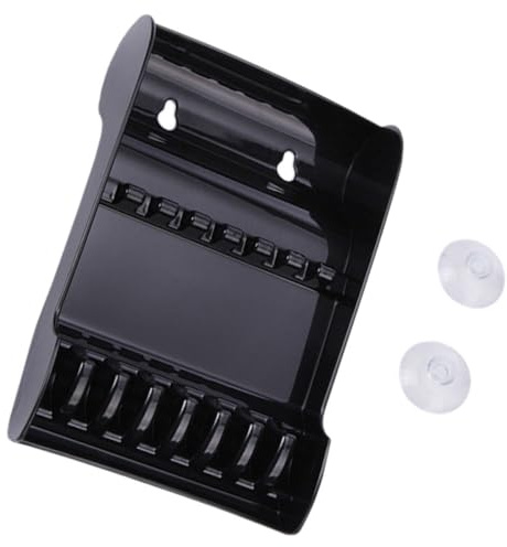 Homoyoyo Boîte de Rangement en Abs Noir pour Ciseaux à Cheveux Professionnelle Capacité 6 Ciseaux, Support Multifonction pour Salon de Coiffure et Usage Domestique
