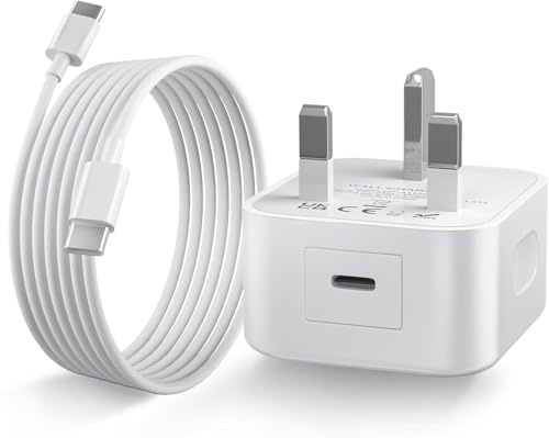 for iPhone 17 16 15 Charger,20W Super Fast Type C with 2M USB C to C Cable | USB C Plug for iPhone 17 16 15 Charger Compatible with iPhone 17/16/15/Pro Max/Pro/e/Plus/Series, iPad Pro/Air