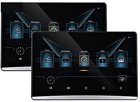 Kopfstützen-TV, IPS 4K HD1080P Auto Kopfstützenmonitor WIFI/HDMI/USB/TF/BT RAM 2GB ROM16GB Spiegelung/Miracast APP Download(2PCS)