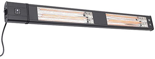 Litecraft Outdoor 3000 Watt Radiant Wall or Ceiling Patio Heater With Remote - Black