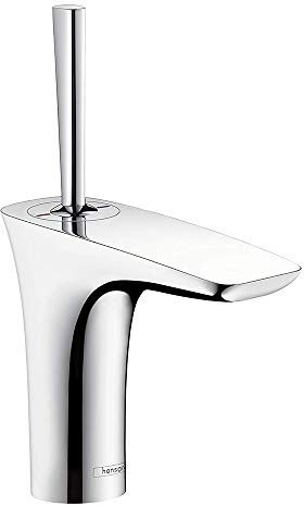 Hansgrohe 15075000 PuraVida grifo de lavabo 100, con vaciador Push-Open, cromo