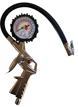 Air tyre inflator with 50mm dial gauge