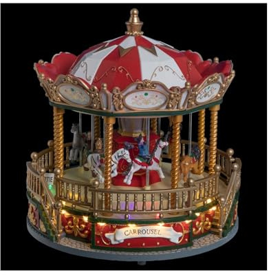 Village de Noël Lumineux Carrousel Nicolas