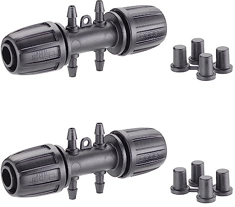 Claber - Claber 91027 Raccord A T 1/2 4 Vie Da 1/4 Block-System Tubo Collettore 16Mm 1/2