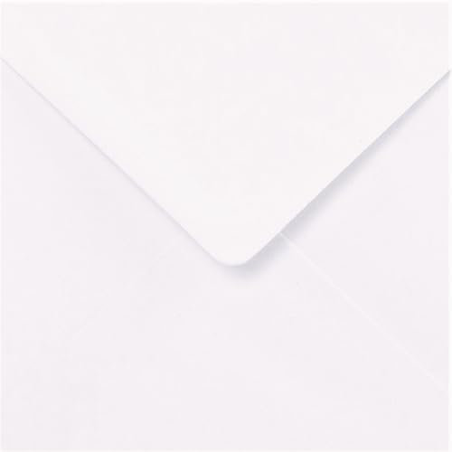 Cranberry Briefumschläge, gummiert, 155 x 155 mm, Weiß, 100 Stück