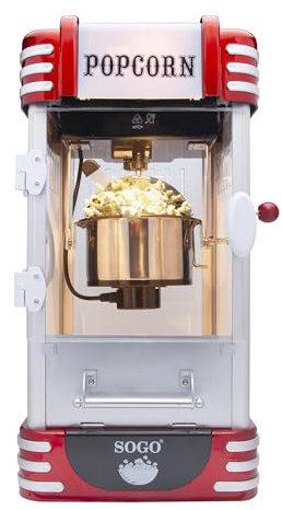 Sogo Palomitero Clasico Retro Profesional Máquina de Palomitas Estilo Vintage (SS-11350)