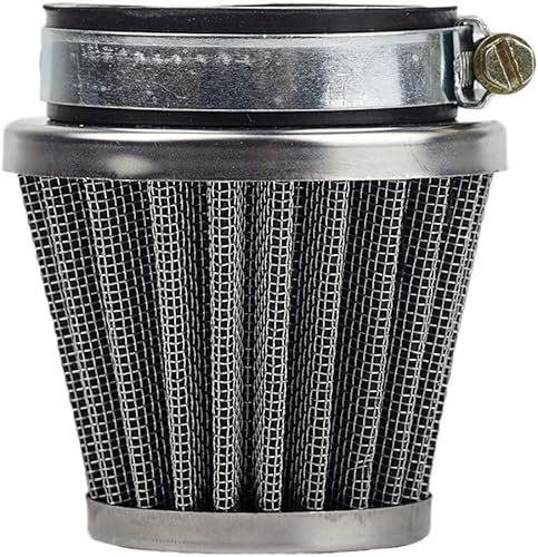 Filtro de aire limpiador 50 mm para 50 cc de 110cc motocicleta ATV Dirt Pit Bike Go Kart ovalado plata