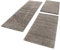 HomebyHome Bettumrandung Schlafzimmer 3 teilig Teppich Taupe - Waschbarer Bettumrandung Teppich Läufer Set Extra Flauschig Bettvorleger Schlafzimmer Bettset:2 St. 80x150 cm | 1 St. 100x200 cm