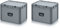 2x Eurobehälter 60 x 40 x 43,5 mit Scharnierdeckel und Griff (Tragegriff, Klappgriff) inkl. gratis Zollstock, 2er Set
