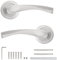 Probrico Internal Door Handle Door Lever Set on Rose - Brushed Nickel (Door Handle)
