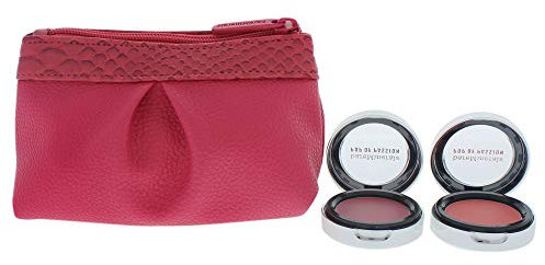 bareMinerals Blush and Blush Pop of Passion Rouge für Frauen, 3-teiliges Set mit 2 x 2 g – Berry Passion, Petal Passion und Tasche