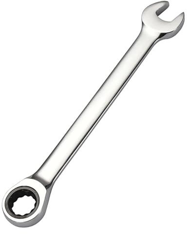 SagaSave Chiave combinata 10/13/17 mm Chiave a cricchetto a doppia testa piatta con estremità aperta e ad anello (17 mm)