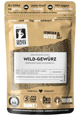 Bremer Gewürzhandel Wild-Gewürz, gemahlen, herzhafte Gewürzmischung für Fleischgerichte, perfekt für Wildfleisch wie Reh, Ente und Hase, 75g