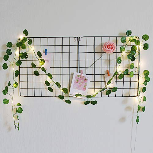 GUOCHENG 20Leds Artificial Leaf Lights Hanging Garland Copper Light Strings Battery Operated Vine Fairy Lights for Christmas Wedding Bouquets Event Home Decor-Begonia
