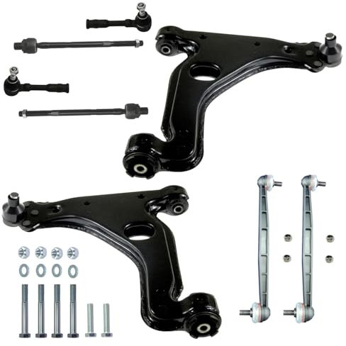 2x Querlenker Schrauben Satz 2x Spurstange 2x Koppelstange Vorderachse für Opel Astra G F67 F35 F48 F08 F07 F70 F69 für Zafira A F75