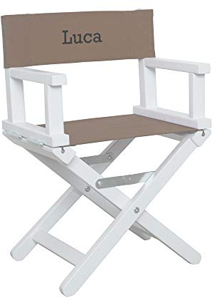 Amikado Baby Sender Sessel (1-5 Jahre) weiß personalisiert (Taupe)