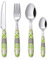 Excelsa Maiolica Green Ménagère en acier 24 pièces