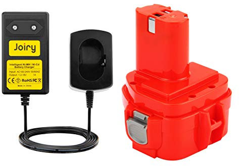 Joiry 12V 3.5Ah Ni-MH Battery with Charger for Makita PA12 Batería Makita 1220 1222 1233 1200 1234 1235 1235B 1235F 1235A 192696-2 192698-8 192598-2 19268. 1-5 192698-A 193138-9 193157-5