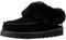 PAMIR Damen-Mokassin-Stiefel, echtes Wildleder, Shearling, Knöchel, Memory-Schaum, für drinnen und draußen, Schwarz, 39 EU