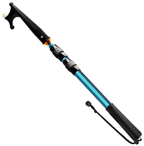 KOMCLUB Telescopic Boat Hooks for Docking, Boat Hook Floating Docking Pole, Luminous& Heavy-Duty Design, Rust-Resistant Fiberglass & Aluminum, Push Pole for Docking… (Aluminum Alloy 55.2 in)