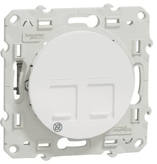 Schneider Electric - Odace, prise RJ45, grade 3 (multimédia) cat. 6 STP, à vis, Antibacterien - S505486