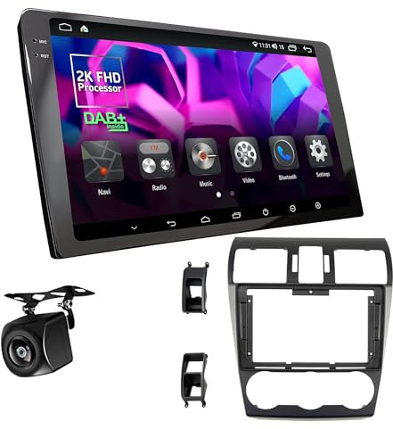 UGAR Kompatibel für Subaru Forester;Impreza; XV 2012-2015 9 Zoll Android 13 DSP 4GB+64GB DAB+ Autoradio 2K Full HD Touchscreen GPS-Navigation